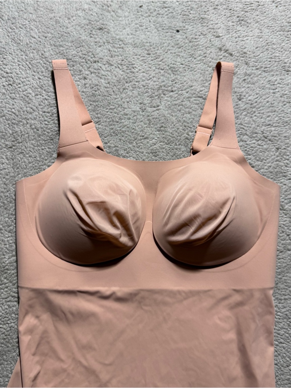 Evelyn & Bobbie Top Womens Medium Structured Scoop Bra Tank Himalayan Salt Tee - Picture 2 of 11